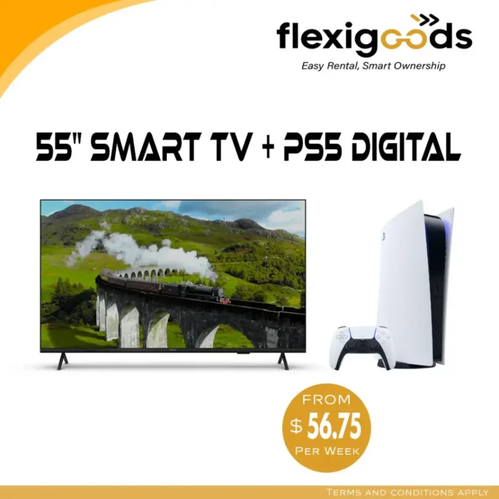 55” Smart TV + PS5 Digital Combo - Just $56.75-Week!